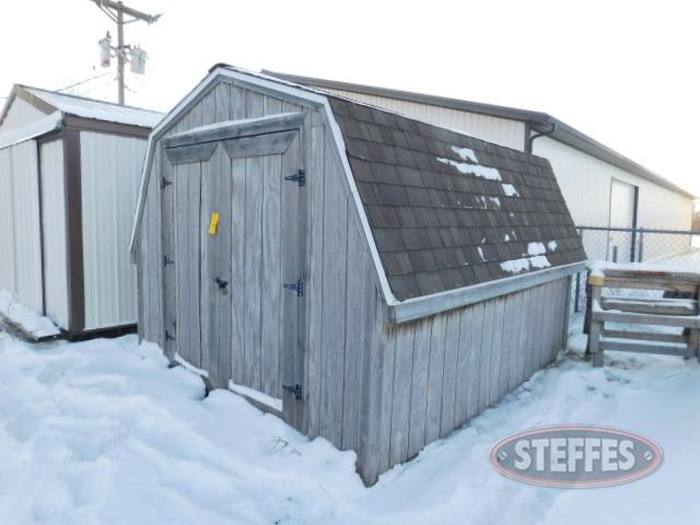 Wood shed, 10'x12', barn roof,
